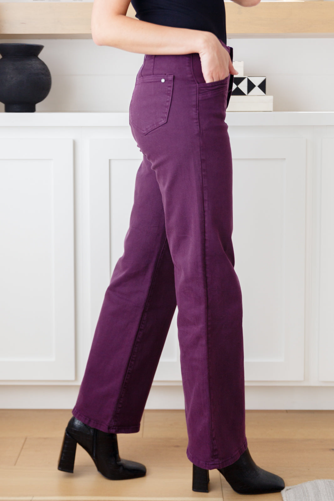 Petunia High Rise Wide Leg Jeans in Plum-Denim-Ave Shops-[option4]-[option5]-[option6]-[option7]-[option8]-Shop-Boutique-Clothing-for-Women-Online