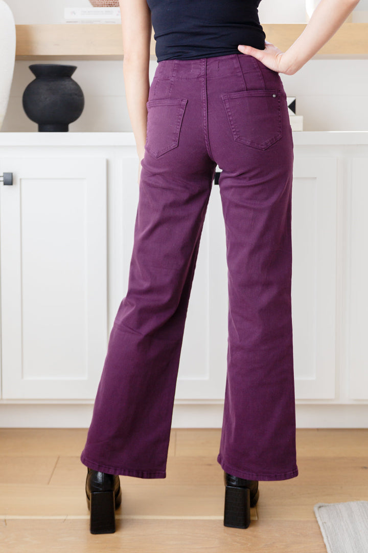 Petunia High Rise Wide Leg Jeans in Plum-Denim-Ave Shops-[option4]-[option5]-[option6]-[option7]-[option8]-Shop-Boutique-Clothing-for-Women-Online