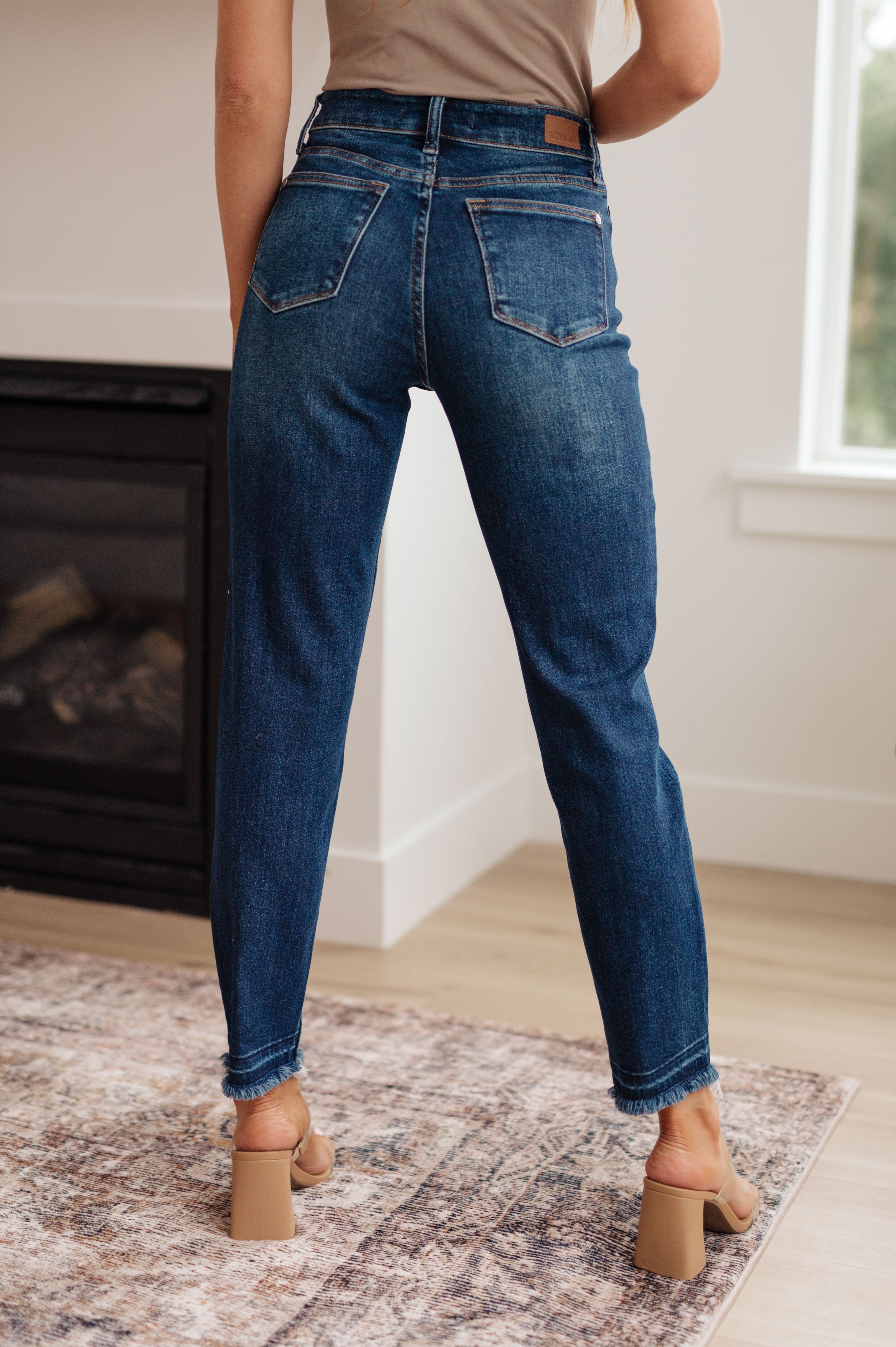 Phillipa High Rise Release Hem Slim Jeans-Denim-Ave Shops-[option4]-[option5]-[option6]-[option7]-[option8]-Shop-Boutique-Clothing-for-Women-Online