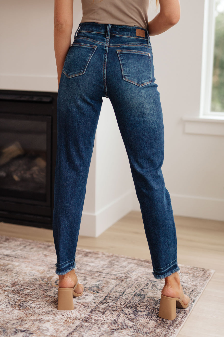 Phillipa High Rise Release Hem Slim Jeans-Denim-Ave Shops-[option4]-[option5]-[option6]-[option7]-[option8]-Shop-Boutique-Clothing-for-Women-Online