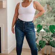 Phillipa High Rise Release Hem Slim Jeans-Denim-Ave Shops-[option4]-[option5]-[option6]-[option7]-[option8]-Shop-Boutique-Clothing-for-Women-Online