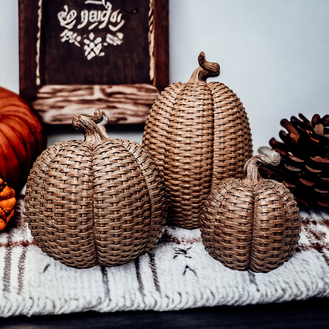 Basket Weave Pumpkins-Basket Weave Statue-Gia Roma-[option4]-[option5]-[option6]-[option7]-[option8]-Shop-Boutique-Clothing-for-Women-Online