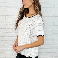 Pinkies Up Knit Top in White-Womens-Ave Shops-[option4]-[option5]-[option6]-[option7]-[option8]-Shop-Boutique-Clothing-for-Women-Online