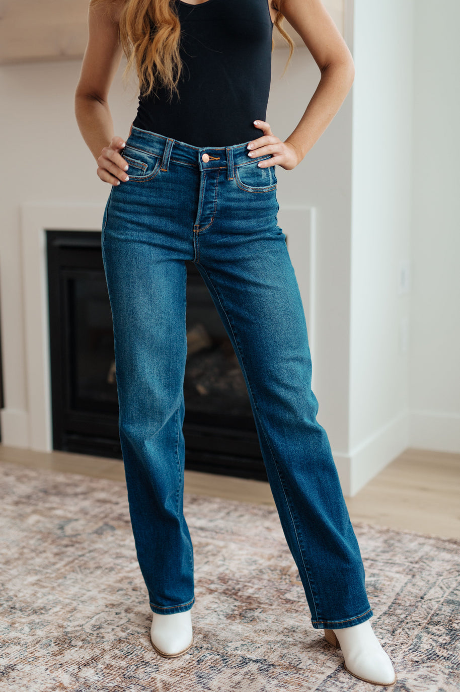 Judy Blue Pippa High Rise Button Fly Dad Jeans-Denim-Ave Shops-[option4]-[option5]-[option6]-[option7]-[option8]-Shop-Boutique-Clothing-for-Women-Online
