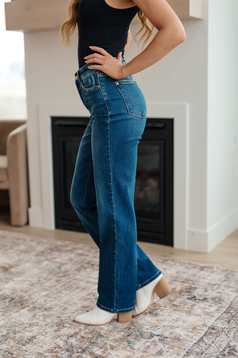 Judy Blue Pippa High Rise Button Fly Dad Jeans-Denim-Ave Shops-[option4]-[option5]-[option6]-[option7]-[option8]-Shop-Boutique-Clothing-for-Women-Online