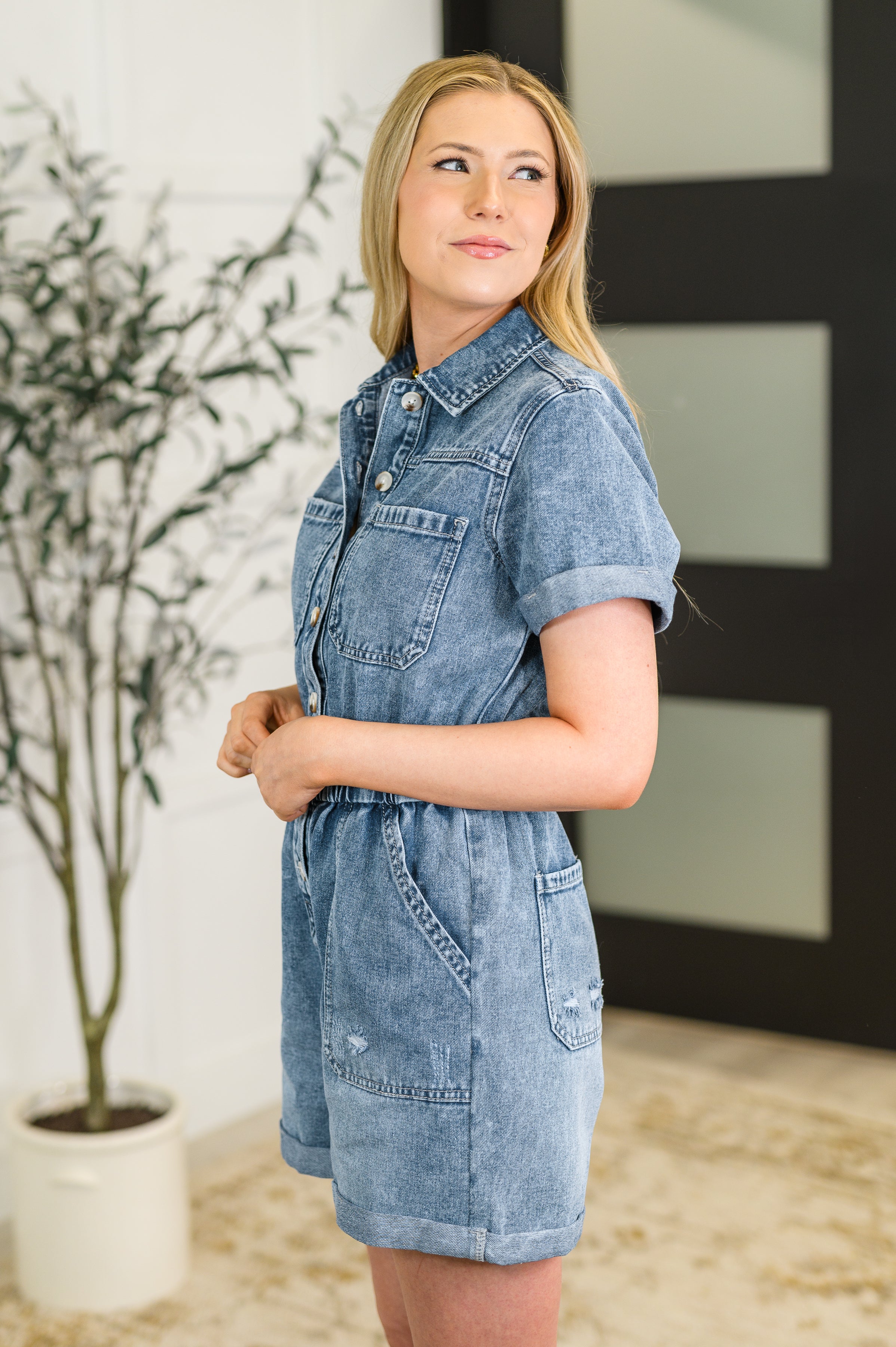 Pleasant and Relevant Denim Romper-Womens-Ave Shops-[option4]-[option5]-[option6]-[option7]-[option8]-Shop-Boutique-Clothing-for-Women-Online