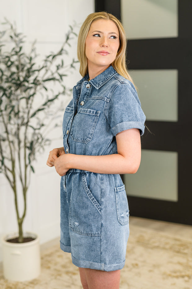 Pleasant and Relevant Denim Romper-Womens-Ave Shops-[option4]-[option5]-[option6]-[option7]-[option8]-Shop-Boutique-Clothing-for-Women-Online