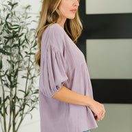 Pleasantly Perfect Bubble Sleeve Peasant Blouse-Blouses-Ave Shops-[option4]-[option5]-[option6]-[option7]-[option8]-Shop-Boutique-Clothing-for-Women-Online