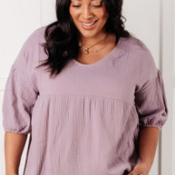 Pleasantly Perfect Bubble Sleeve Peasant Blouse-Blouses-Ave Shops-[option4]-[option5]-[option6]-[option7]-[option8]-Shop-Boutique-Clothing-for-Women-Online