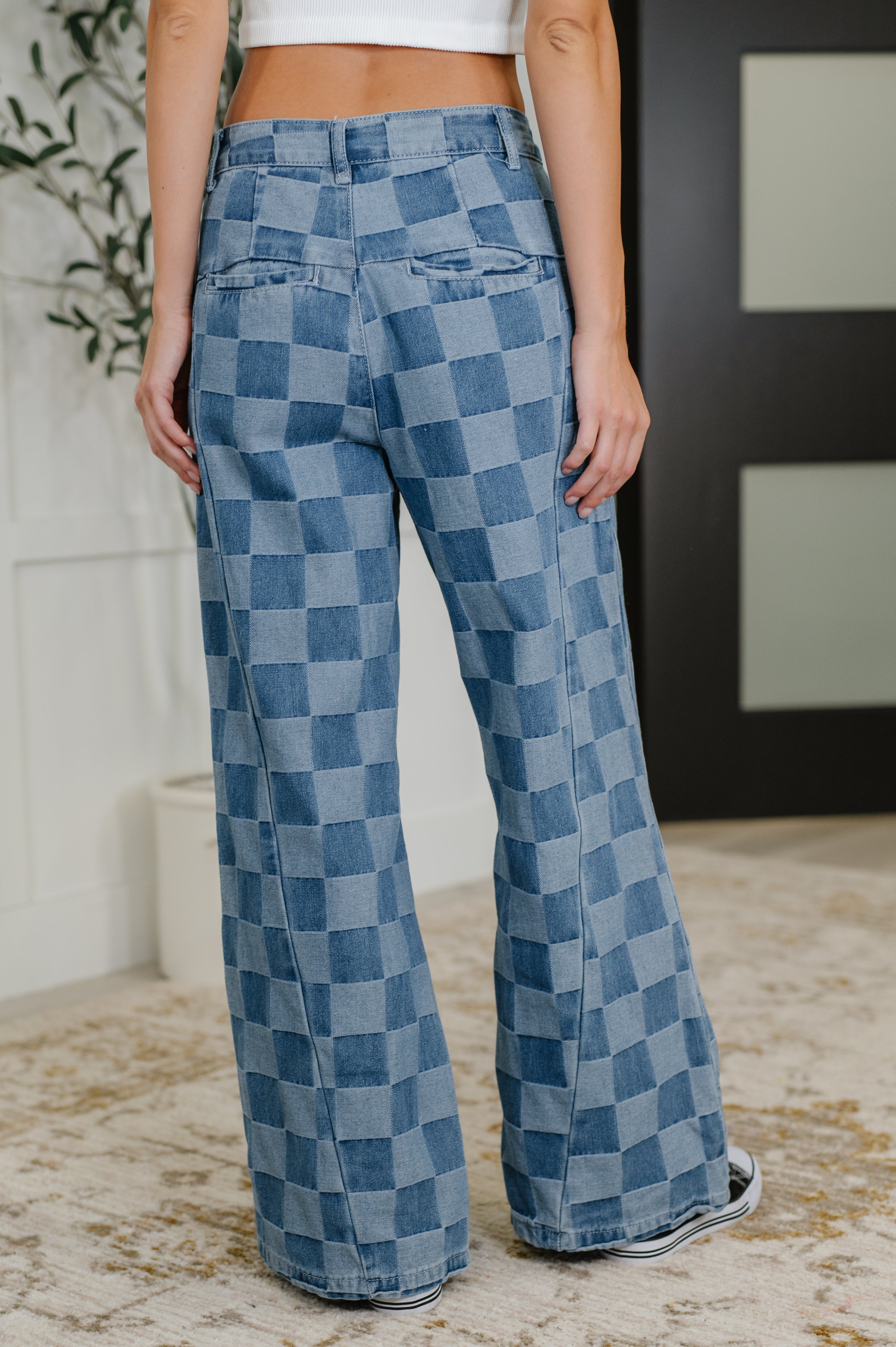 PREORDER: Please Detail Wide Leg Checkered Bottoms-Womens-Ave Shops-[option4]-[option5]-[option6]-[option7]-[option8]-Shop-Boutique-Clothing-for-Women-Online