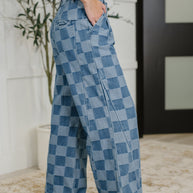 PREORDER: Please Detail Wide Leg Checkered Bottoms-Womens-Ave Shops-[option4]-[option5]-[option6]-[option7]-[option8]-Shop-Boutique-Clothing-for-Women-Online