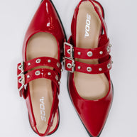 Pop of Color Pointy Toe Slip On in Red-Womens-Ave Shops-[option4]-[option5]-[option6]-[option7]-[option8]-Shop-Boutique-Clothing-for-Women-Online