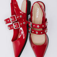 Pop of Color Pointy Toe Slip On in Red-Womens-Ave Shops-[option4]-[option5]-[option6]-[option7]-[option8]-Shop-Boutique-Clothing-for-Women-Online