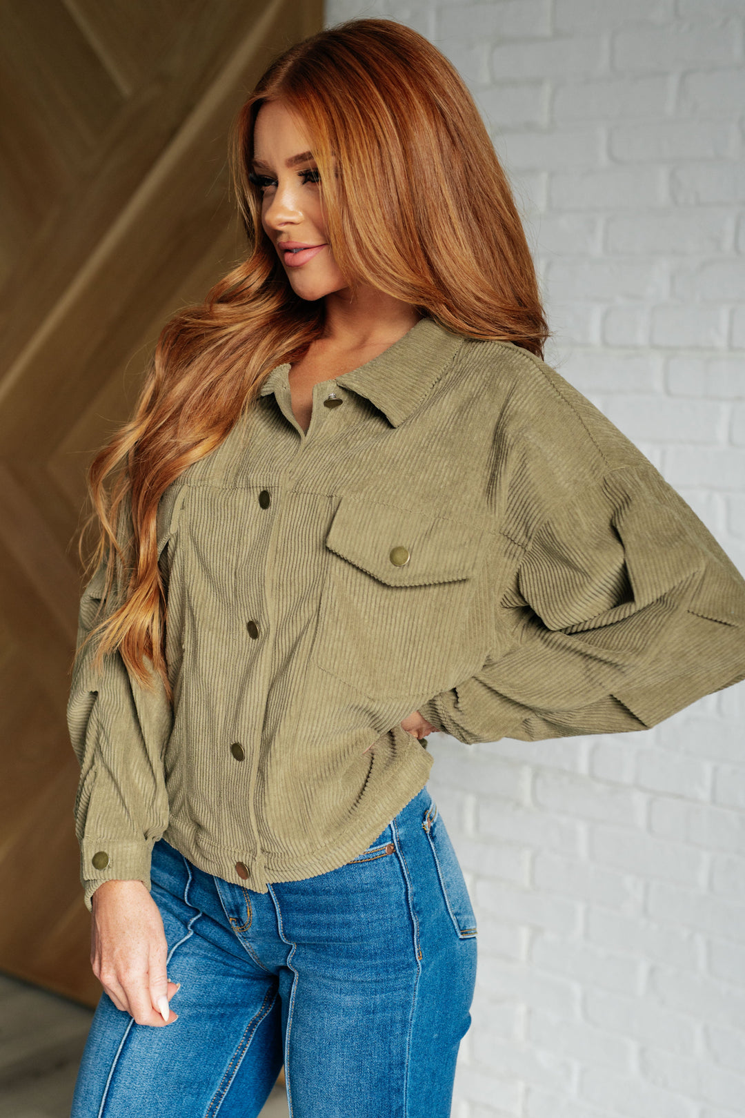 Primrose Corduroy Jacket in Olive-Layers-Ave Shops-[option4]-[option5]-[option6]-[option7]-[option8]-Shop-Boutique-Clothing-for-Women-Online