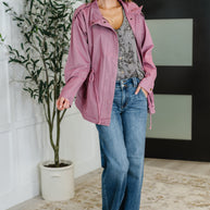 Puddle Jumper Full Front Zip Up Jacket in Mauve-Womens-Ave Shops-[option4]-[option5]-[option6]-[option7]-[option8]-Shop-Boutique-Clothing-for-Women-Online