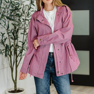 Puddle Jumper Full Front Zip Up Jacket in Mauve-Womens-Ave Shops-[option4]-[option5]-[option6]-[option7]-[option8]-Shop-Boutique-Clothing-for-Women-Online