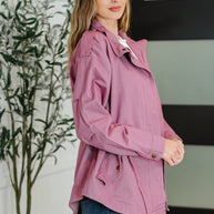 Puddle Jumper Full Front Zip Up Jacket in Mauve-Womens-Ave Shops-[option4]-[option5]-[option6]-[option7]-[option8]-Shop-Boutique-Clothing-for-Women-Online