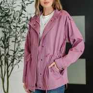 Puddle Jumper Full Front Zip Up Jacket in Mauve-Womens-Ave Shops-[option4]-[option5]-[option6]-[option7]-[option8]-Shop-Boutique-Clothing-for-Women-Online