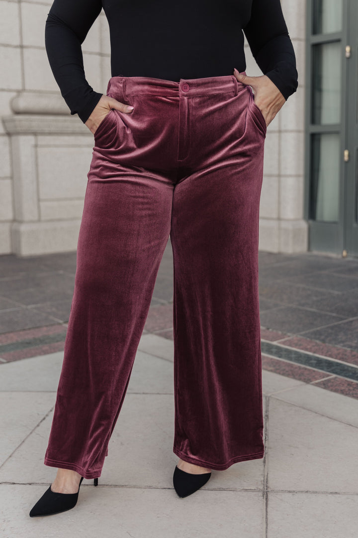 High Society Velvet Wide Leg Trousers-Bottoms-Ave Shops-[option4]-[option5]-[option6]-[option7]-[option8]-Shop-Boutique-Clothing-for-Women-Online