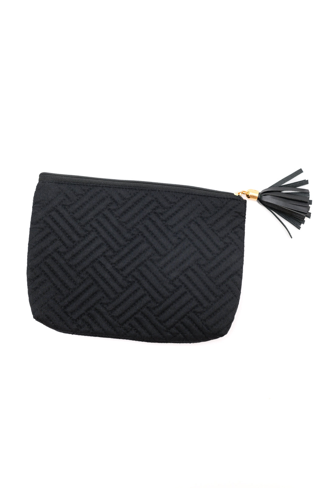 Quilted Travel Zip Pouch in Black-Accessories-Ave Shops-[option4]-[option5]-[option6]-[option7]-[option8]-Shop-Boutique-Clothing-for-Women-Online