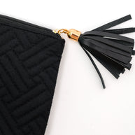 Quilted Travel Zip Pouch in Black-Accessories-Ave Shops-[option4]-[option5]-[option6]-[option7]-[option8]-Shop-Boutique-Clothing-for-Women-Online