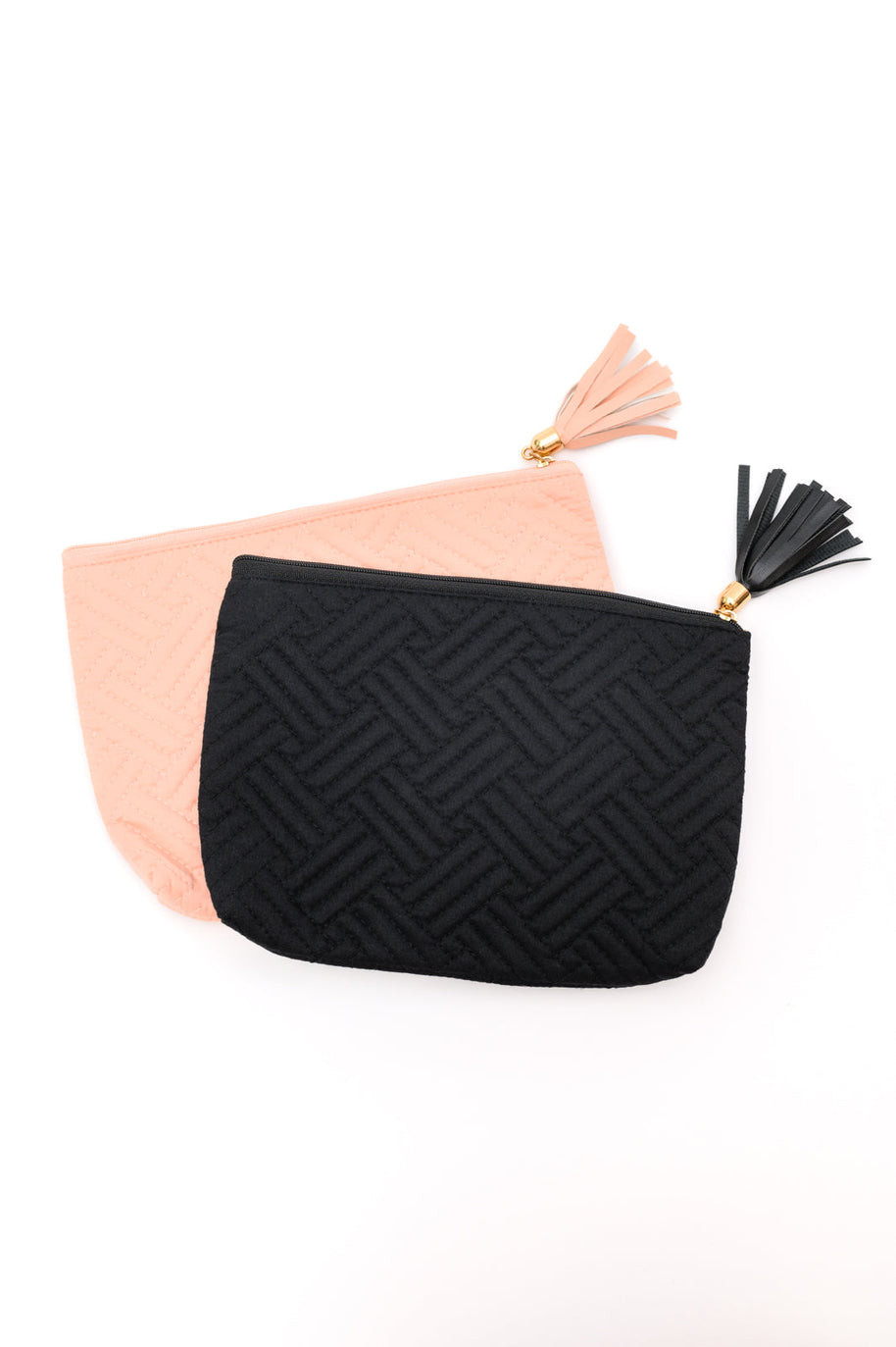 Quilted Travel Zip Pouch in Black-Accessories-Ave Shops-[option4]-[option5]-[option6]-[option7]-[option8]-Shop-Boutique-Clothing-for-Women-Online