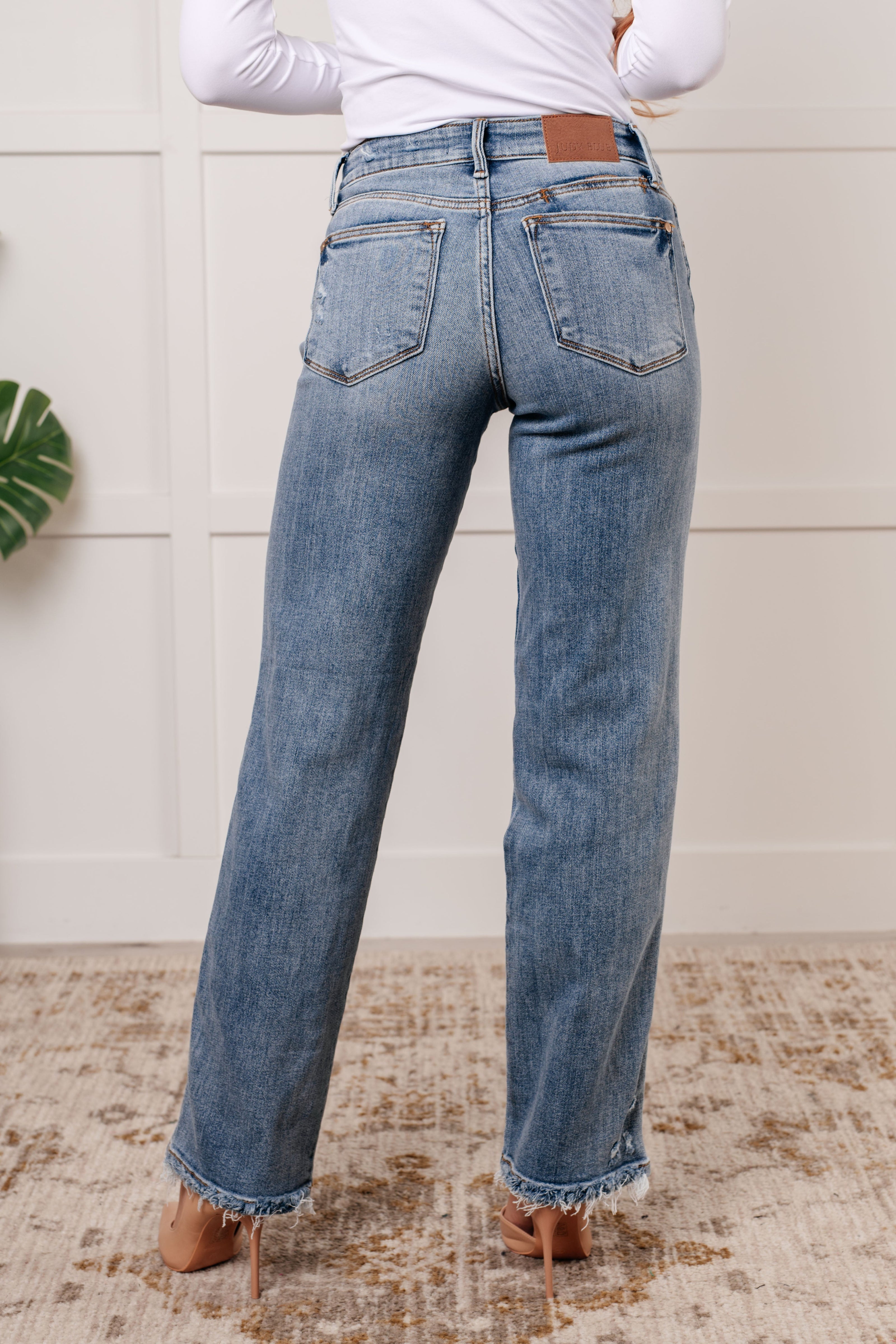Judy Blue Quinn Mid Rise Cell Phone Pocket Dad Jeans-Womens-Ave Shops-[option4]-[option5]-[option6]-[option7]-[option8]-Shop-Boutique-Clothing-for-Women-Online
