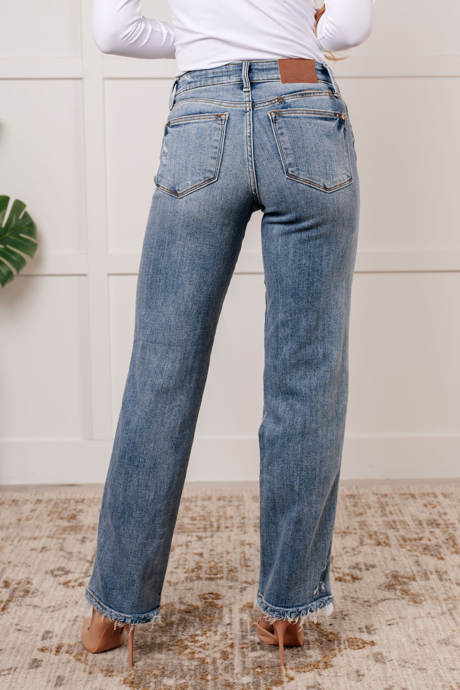 Judy Blue Quinn Mid Rise Cell Phone Pocket Dad Jeans-Womens-Ave Shops-[option4]-[option5]-[option6]-[option7]-[option8]-Shop-Boutique-Clothing-for-Women-Online