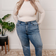 Judy Blue Quinn Mid Rise Cell Phone Pocket Dad Jeans-Womens-Ave Shops-[option4]-[option5]-[option6]-[option7]-[option8]-Shop-Boutique-Clothing-for-Women-Online