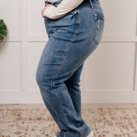 Judy Blue Quinn Mid Rise Cell Phone Pocket Dad Jeans-Womens-Ave Shops-[option4]-[option5]-[option6]-[option7]-[option8]-Shop-Boutique-Clothing-for-Women-Online