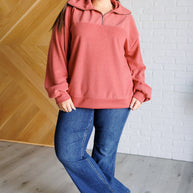 Quite the Impression Half Zip Pullover in Rust-Tops-Ave Shops-[option4]-[option5]-[option6]-[option7]-[option8]-Shop-Boutique-Clothing-for-Women-Online