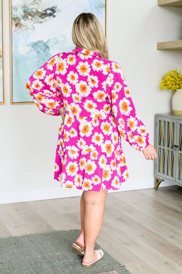 Magnificently Mod Floral Shirt Dress-Dresses-Ave Shops-[option4]-[option5]-[option6]-[option7]-[option8]-Shop-Boutique-Clothing-for-Women-Online