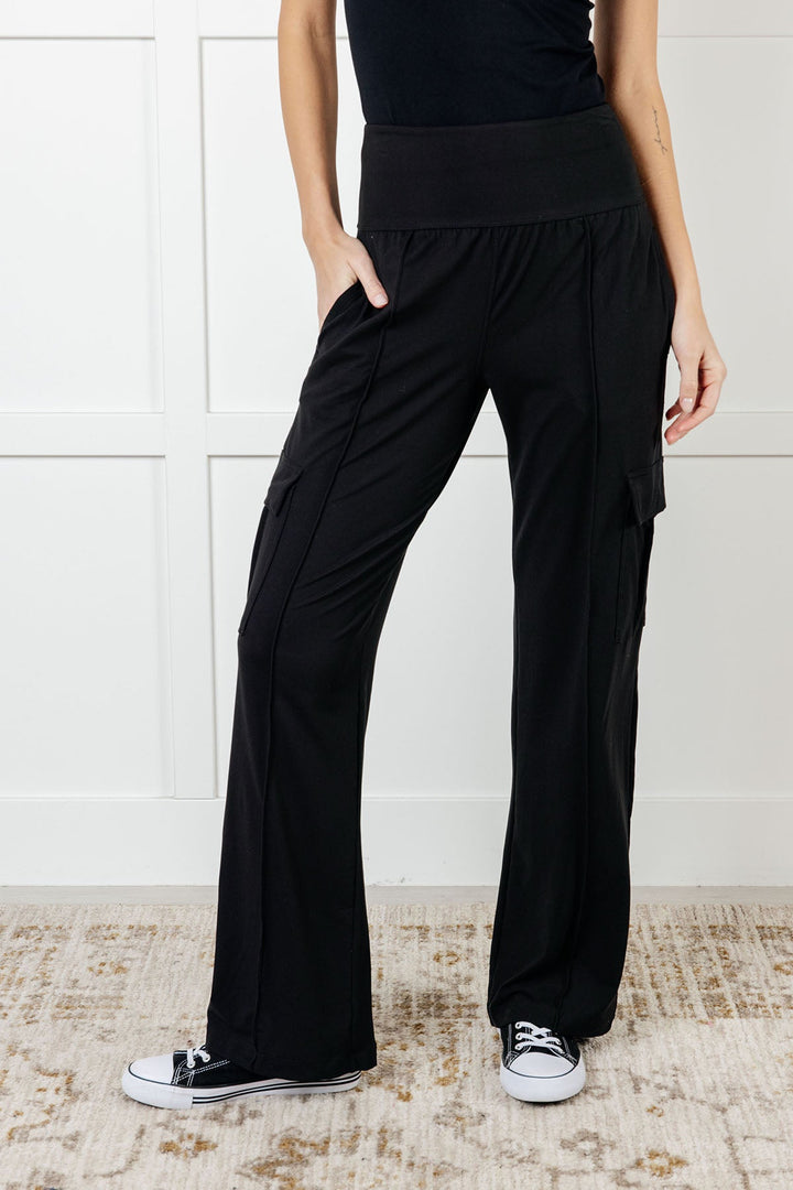 Rae Mode Race to Relax Cargo Pants in Black-Bottoms-Ave Shops-[option4]-[option5]-[option6]-[option7]-[option8]-Shop-Boutique-Clothing-for-Women-Online