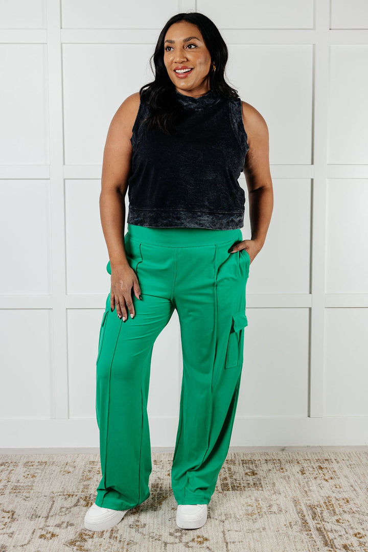 Rae Mode Race to Relax Cargo Pants in Emerald Green-Bottoms-Ave Shops-[option4]-[option5]-[option6]-[option7]-[option8]-Shop-Boutique-Clothing-for-Women-Online