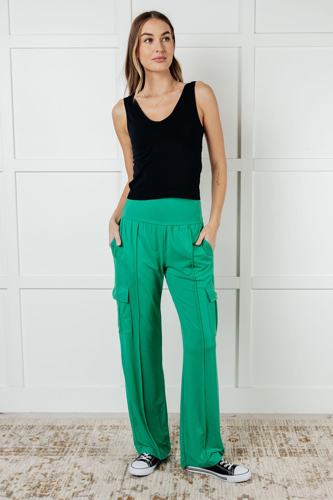 Rae Mode Race to Relax Cargo Pants in Emerald Green-Bottoms-Ave Shops-[option4]-[option5]-[option6]-[option7]-[option8]-Shop-Boutique-Clothing-for-Women-Online