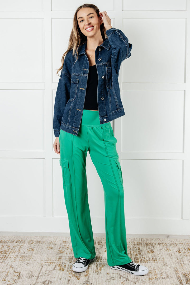 Rae Mode Race to Relax Cargo Pants in Emerald Green-Bottoms-Ave Shops-[option4]-[option5]-[option6]-[option7]-[option8]-Shop-Boutique-Clothing-for-Women-Online