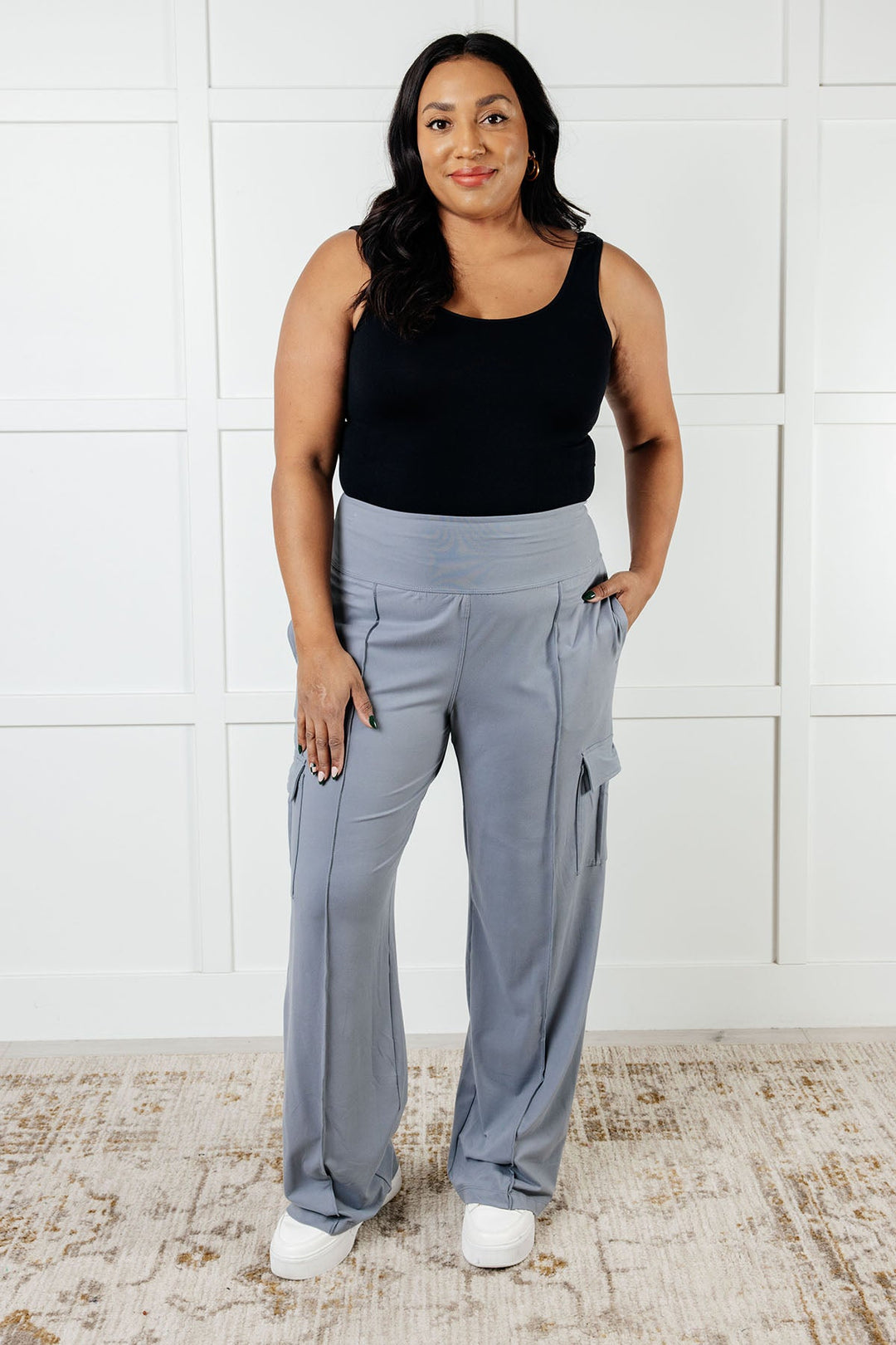 Rae Mode Race to Relax Cargo Pants in Rhino Grey-Bottoms-Ave Shops-[option4]-[option5]-[option6]-[option7]-[option8]-Shop-Boutique-Clothing-for-Women-Online