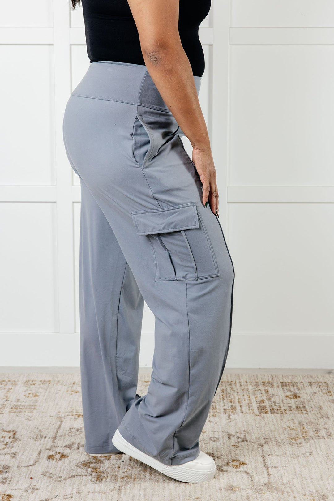 Rae Mode Race to Relax Cargo Pants in Rhino Grey-Bottoms-Ave Shops-[option4]-[option5]-[option6]-[option7]-[option8]-Shop-Boutique-Clothing-for-Women-Online