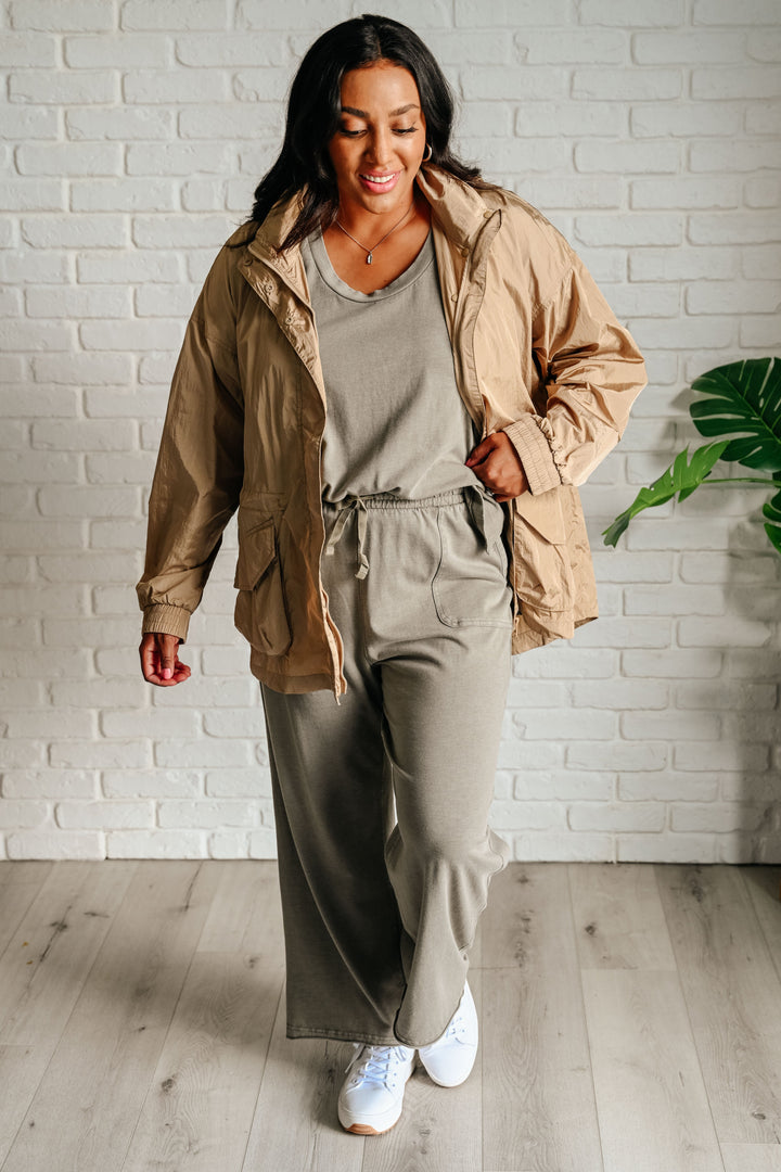 Rae Mode Rain, Rain Go Away Parachute Jacket in Camel-Layers-Ave Shops-[option4]-[option5]-[option6]-[option7]-[option8]-Shop-Boutique-Clothing-for-Women-Online