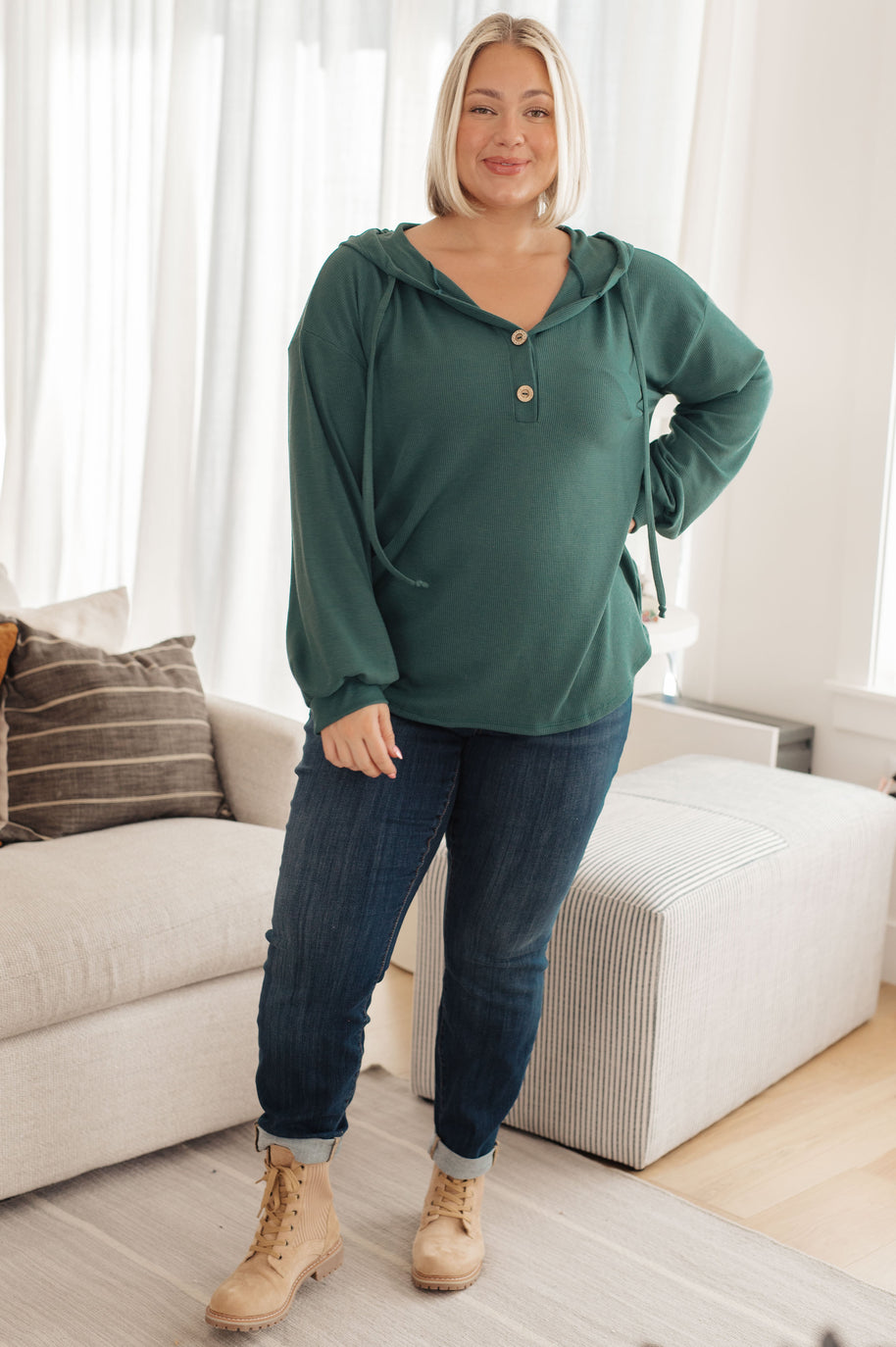 Rainy Day Henley Hoodie-Tops-Ave Shops-[option4]-[option5]-[option6]-[option7]-[option8]-Shop-Boutique-Clothing-for-Women-Online