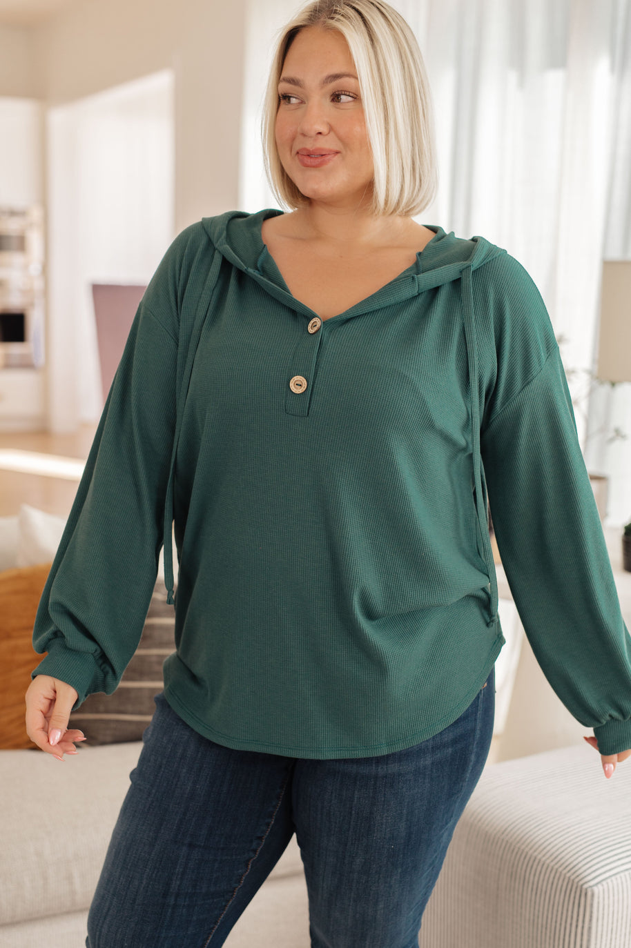 Rainy Day Henley Hoodie-Tops-Ave Shops-[option4]-[option5]-[option6]-[option7]-[option8]-Shop-Boutique-Clothing-for-Women-Online