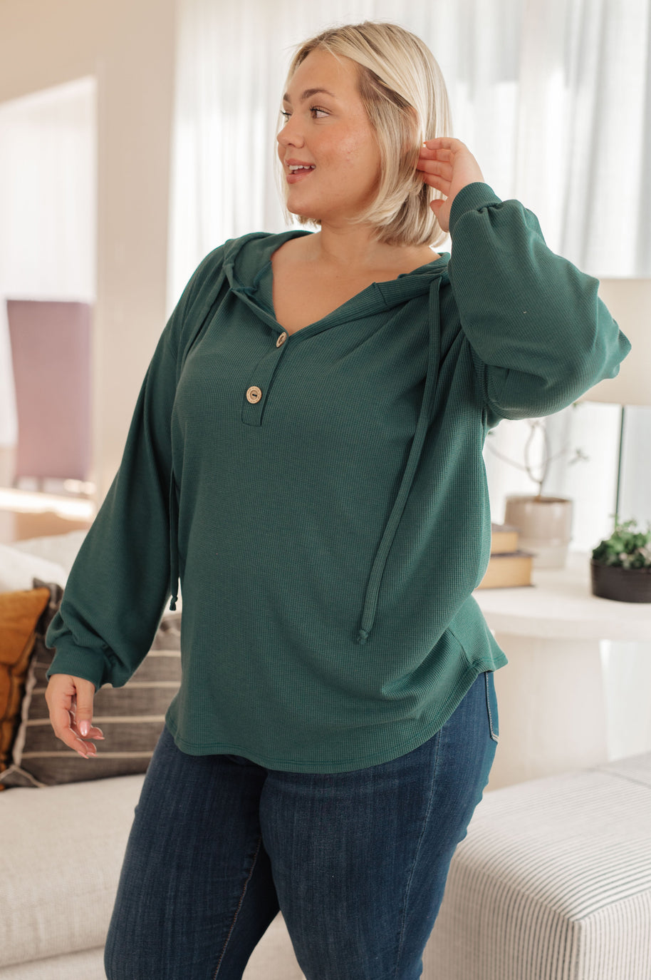 Rainy Day Henley Hoodie-Tops-Ave Shops-[option4]-[option5]-[option6]-[option7]-[option8]-Shop-Boutique-Clothing-for-Women-Online