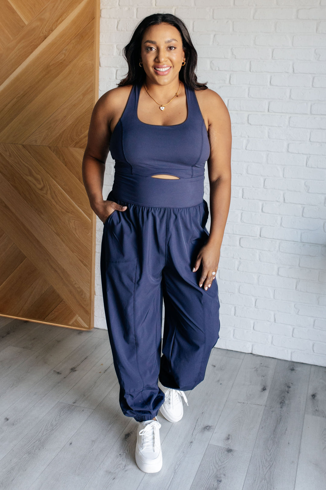 Raising Heart Rate Cut Out Jumpsuit in Navy-Athleisure-Ave Shops-[option4]-[option5]-[option6]-[option7]-[option8]-Shop-Boutique-Clothing-for-Women-Online