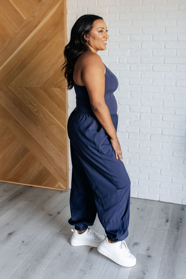 Raising Heart Rate Cut Out Jumpsuit in Navy-Athleisure-Ave Shops-[option4]-[option5]-[option6]-[option7]-[option8]-Shop-Boutique-Clothing-for-Women-Online