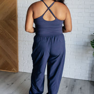 Raising Heart Rate Cut Out Jumpsuit in Navy-Athleisure-Ave Shops-[option4]-[option5]-[option6]-[option7]-[option8]-Shop-Boutique-Clothing-for-Women-Online