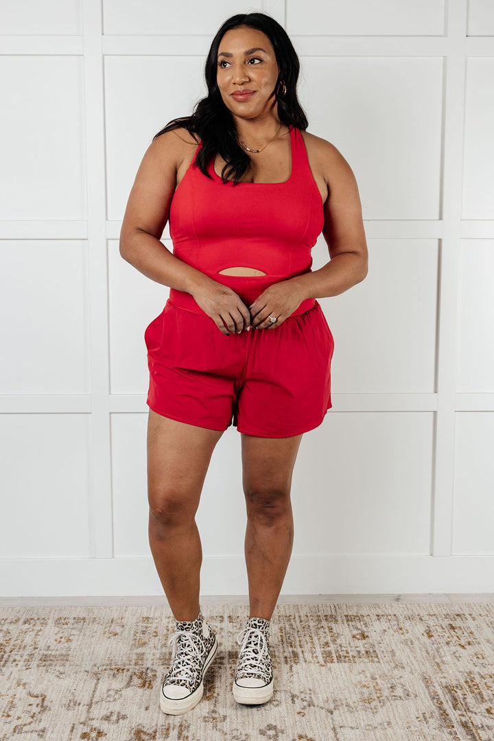 Rae Mode Raising Heart Rate Cutout Runsie In True Red-Athleisure-Ave Shops-[option4]-[option5]-[option6]-[option7]-[option8]-Shop-Boutique-Clothing-for-Women-Online