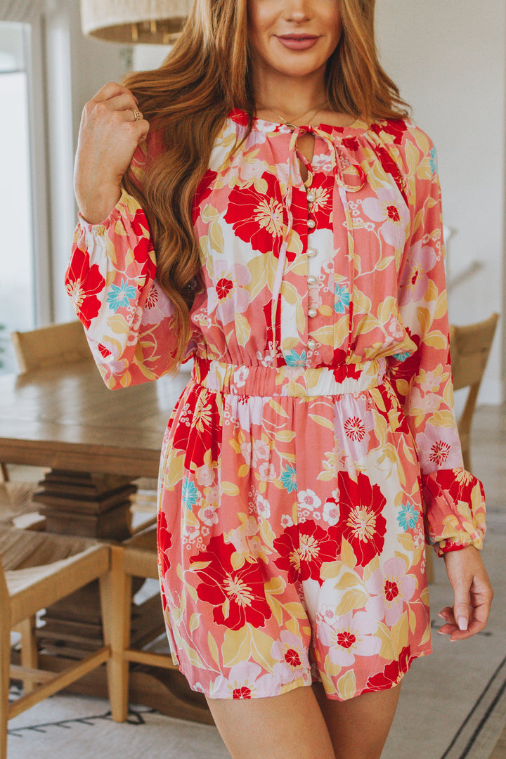 Rare Beauty Floral Romper-Jumpsuits & Rompers-Ave Shops-[option4]-[option5]-[option6]-[option7]-[option8]-Shop-Boutique-Clothing-for-Women-Online