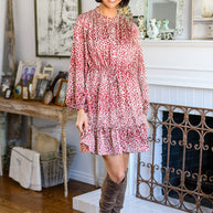 Rayven Animal Print Dress in Burgundy-Womens-Ave Shops-[option4]-[option5]-[option6]-[option7]-[option8]-Shop-Boutique-Clothing-for-Women-Online