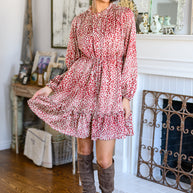 Rayven Animal Print Dress in Burgundy-Womens-Ave Shops-[option4]-[option5]-[option6]-[option7]-[option8]-Shop-Boutique-Clothing-for-Women-Online