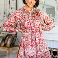 Rayven Animal Print Dress in Burgundy-Womens-Ave Shops-[option4]-[option5]-[option6]-[option7]-[option8]-Shop-Boutique-Clothing-for-Women-Online